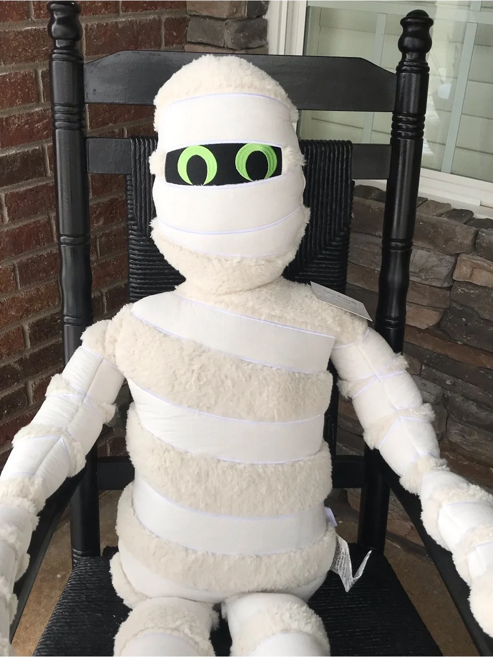 ISAAC MIZRAHI 5ft Mummy Glow in the Dark Halloween Pillow NEW